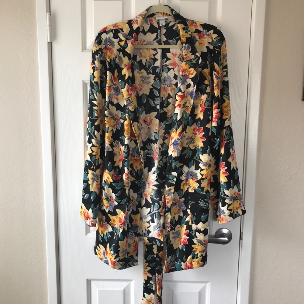 Elegant Long Cardigan/Blazer with waist tie